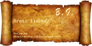 Bretz Ildikó névjegykártya